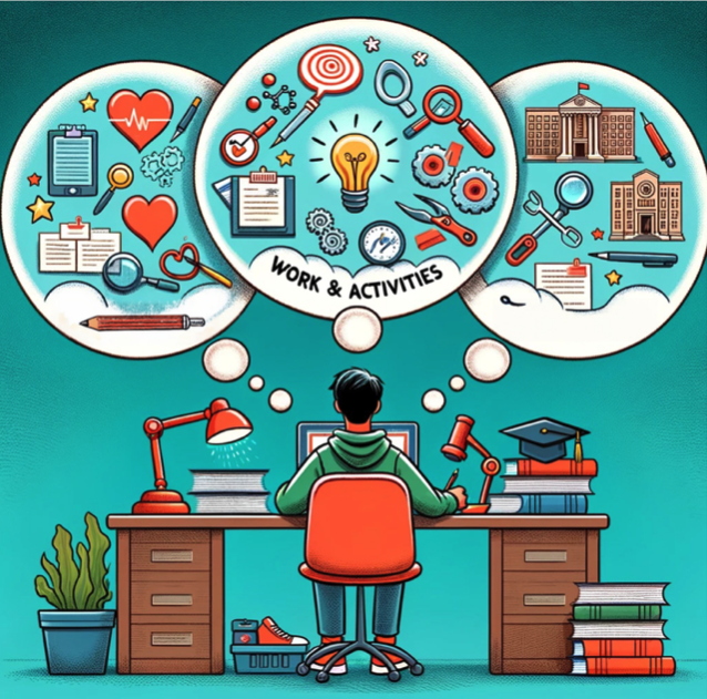 applicant preparing his medical school application